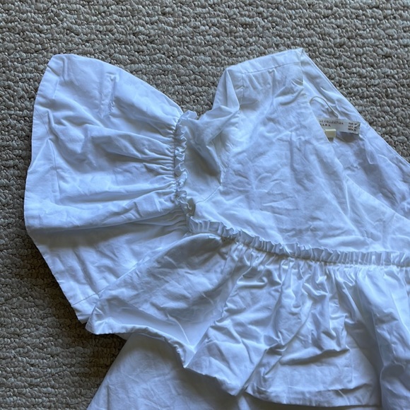 ZARA White Ruffle Top - Picture 2 of 7